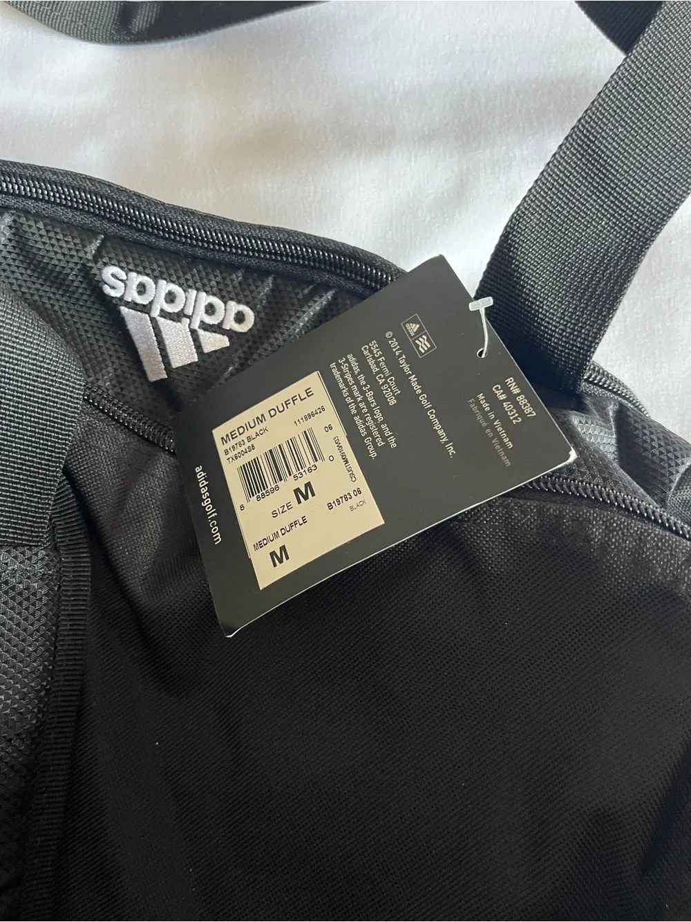 Adidas Golf / Travel / Gym Bag - Black Duffel Dish ESPN Media Promo